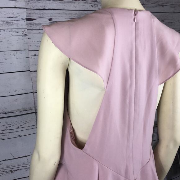 BCBGMAXAZRIA Jenni Ruffle-Shoulder sleevless cut out Dress size medium - Picture 8 of 12